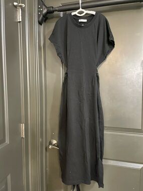 Zara Black Belted Midi Dress